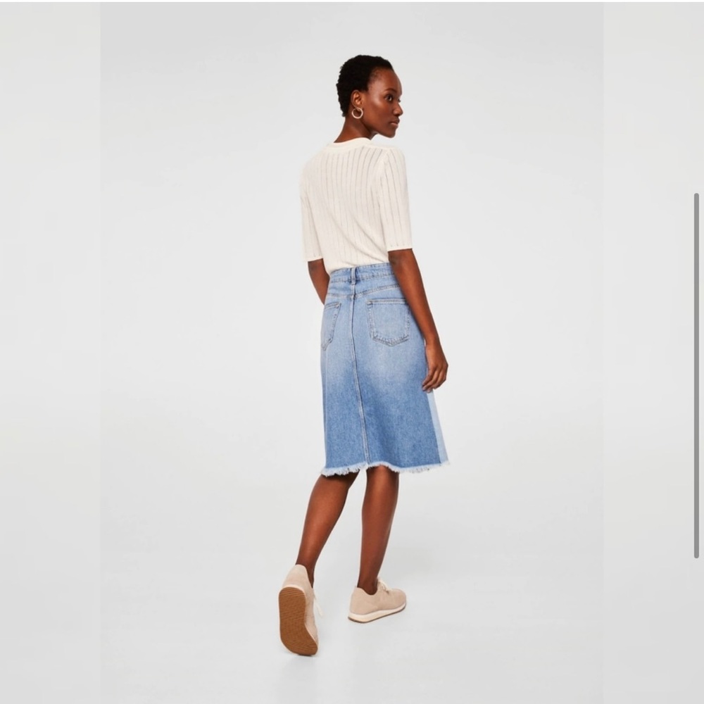 NWOT Mango Combined Design Denim Skirt